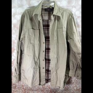 Wrangler Flannel Shirt Jacket Check Mens M FLANNEL Lined Long Sleeve